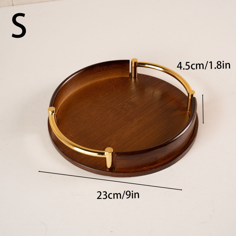 Lengvas, prabangus, paprastas kavos staliukas, apvalus, bambuko medienos, buitinis, restorano, arbatos rinkinys, mažas padėklas, nešiojamas, vaisių užkandžių, vintažinis, arbatos padėklas