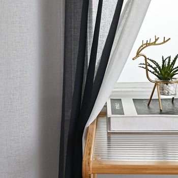 SHEIN gatavi produktai, skirti pilnai Dolly spalvų gradiento lango ekranui, dėvėti strypo užuolaidą, pusiau užtamsintą marlės užuolaidą TEMU new