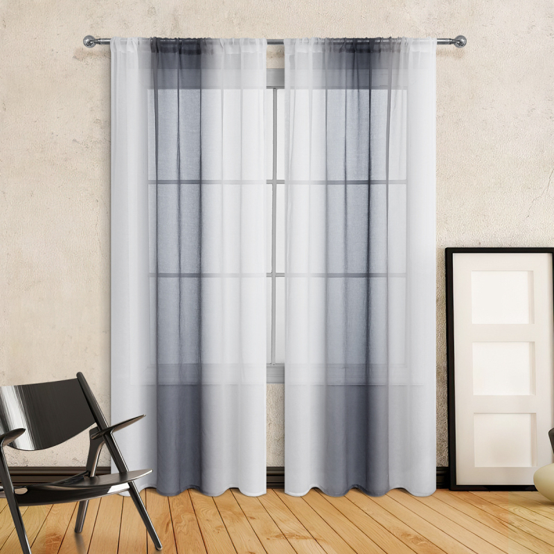 SHEIN gatavi produktai, skirti pilnai Dolly spalvų gradiento lango ekranui, dėvėti strypo užuolaidą, pusiau užtamsintą marlės užuolaidą TEMU new