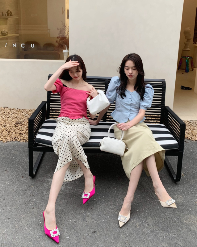 2024 m. pavasario ir vasaros nauji smailūs ploni kulniukai europietiškos ir amerikietiškos mados „Baotou“ bateliai