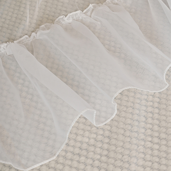 Nauja vientisos spalvos, trijų spalvų nėrinių, prie strypo tvirtinama permatoma užuolaida svetainei, pusiau tamsinanti užuolaida „Temu Dropshipping“