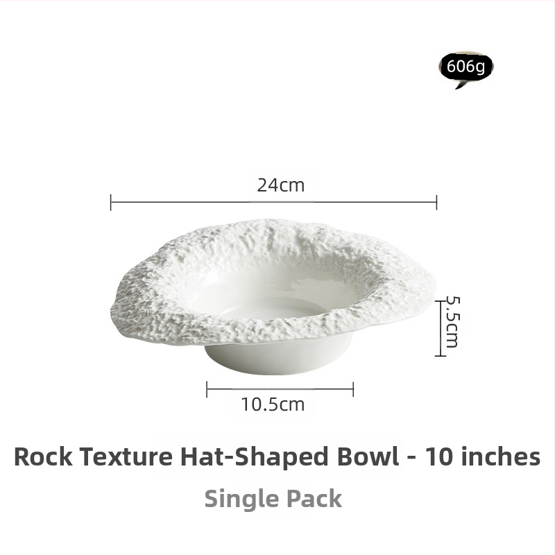 Tehase kivimustriga õlgkübarakaussiga spagetitaldrik, keraamiline salatitaldrik, majapidamissupitaldrik, sügav taldrik, kõrgekvaliteediline klubiõhtusöögitaldrik