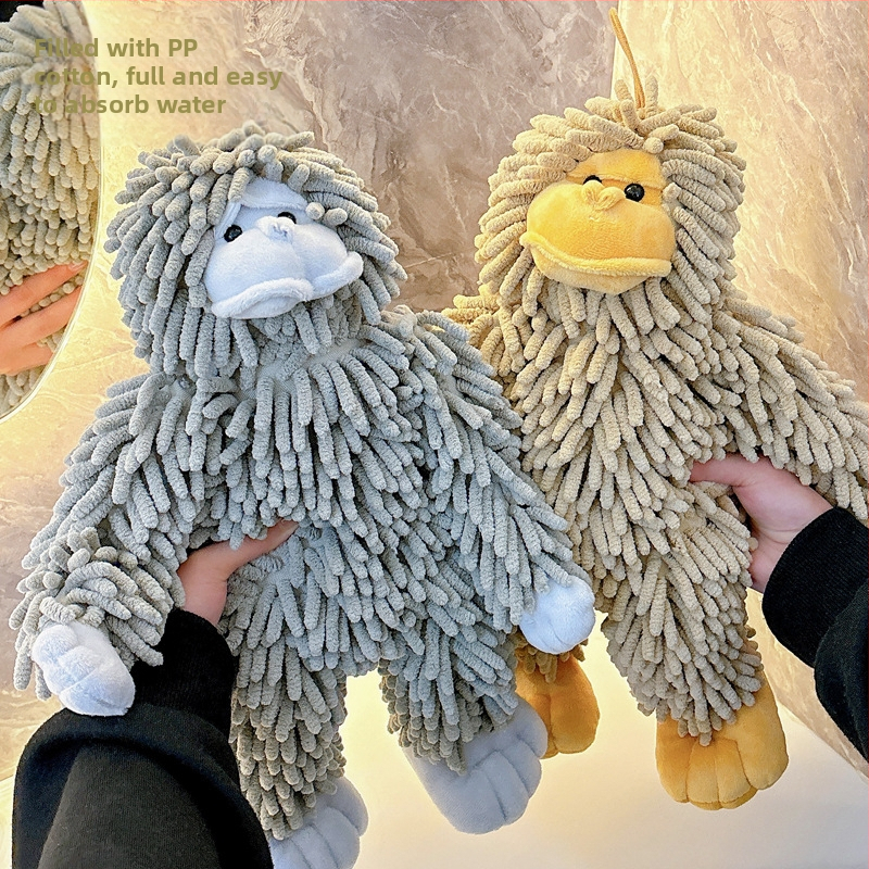 Сладка триизмерна кукла от шенил, хандбал, кухня, баня, супер абсорбираща кърпичка, висяща кърпа, кърпа