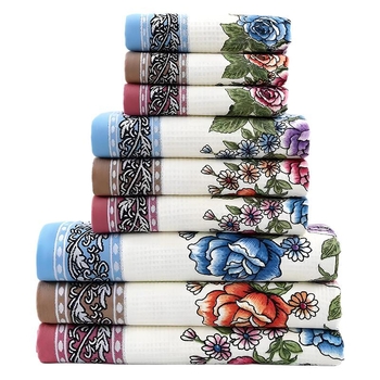 Bijūnų gėlių rankšluostis, vintažinis kiniško stiliaus gėlių sugeriamasis rankšluostis, dovana, siuvinėtas buitinis suaugusiųjų rankšluostis, didmeninė prekyba