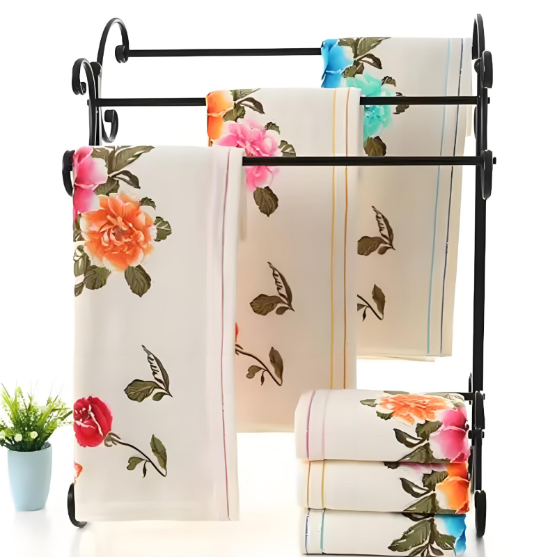 Bijūnų gėlių rankšluostis, vintažinis kiniško stiliaus gėlių sugeriamasis rankšluostis, dovana, siuvinėtas buitinis suaugusiųjų rankšluostis, didmeninė prekyba