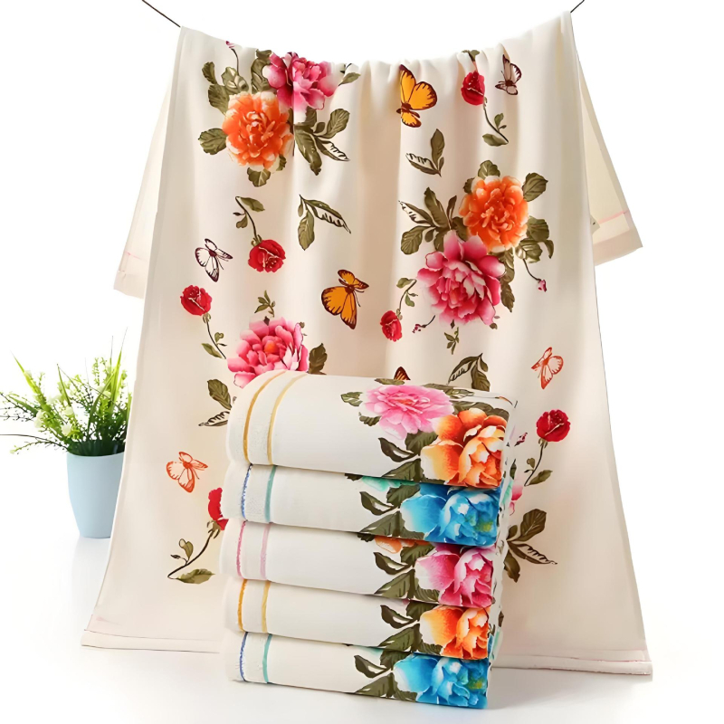 Bijūnų gėlių rankšluostis, vintažinis kiniško stiliaus gėlių sugeriamasis rankšluostis, dovana, siuvinėtas buitinis suaugusiųjų rankšluostis, didmeninė prekyba