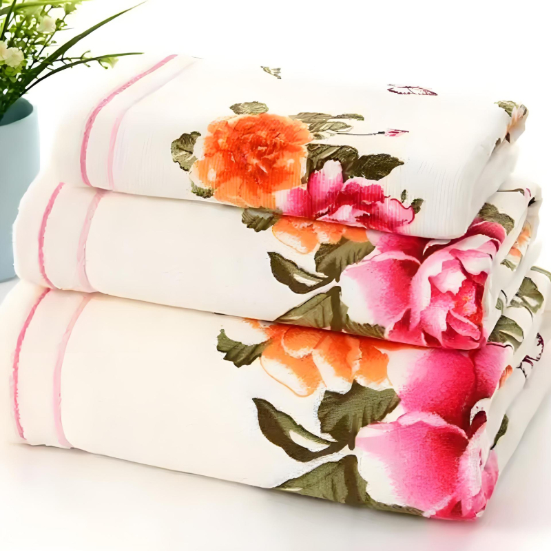 Bijūnų gėlių rankšluostis, vintažinis kiniško stiliaus gėlių sugeriamasis rankšluostis, dovana, siuvinėtas buitinis suaugusiųjų rankšluostis, didmeninė prekyba