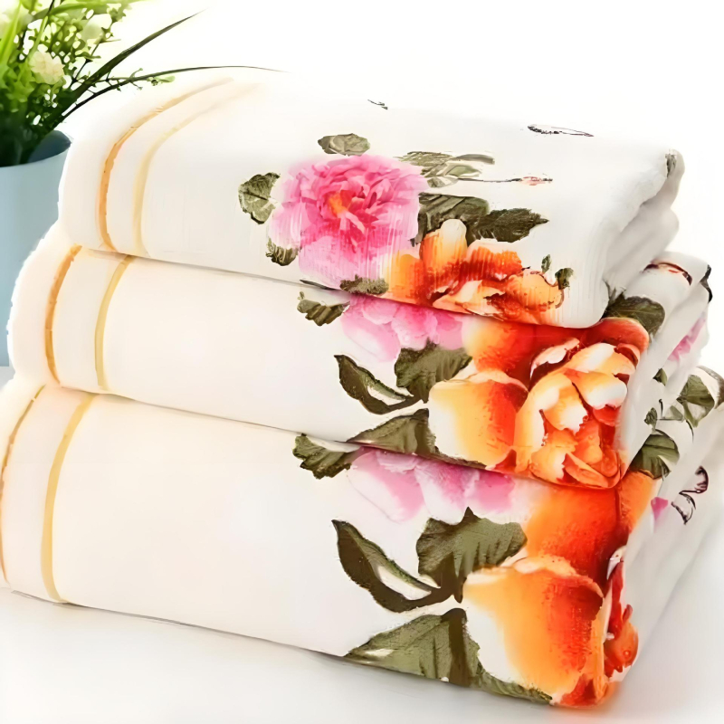 Bijūnų gėlių rankšluostis, vintažinis kiniško stiliaus gėlių sugeriamasis rankšluostis, dovana, siuvinėtas buitinis suaugusiųjų rankšluostis, didmeninė prekyba