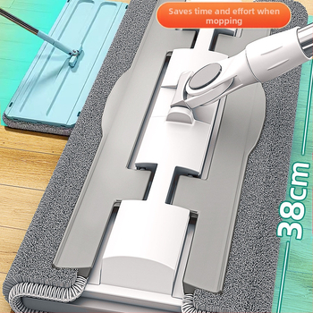 Naujo stiliaus buitinė šluostė su nuimama plokščia šluostės galvute, pakeičianti vieną šluostę, 2025 m. švari medinių grindų šluostė