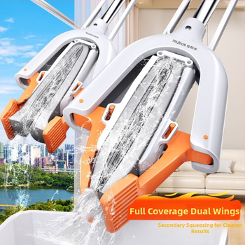 Νέα σφουγγαρίστρα σφουγγαρίσματος 2025 Νέο μοντέλο για οικιακή χρήση, καθαρισμός σε ένα βήμα, πλύσιμο χωρίς χέρια, πτυσσόμενη, απορροφητική σφουγγαρίστρα σφουγγαρίσματος