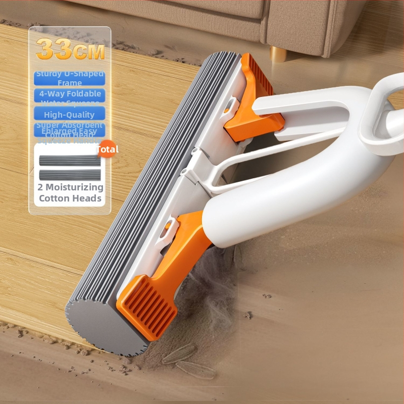 Νέα σφουγγαρίστρα σφουγγαρίσματος 2025 Νέο μοντέλο για οικιακή χρήση, καθαρισμός σε ένα βήμα, πλύσιμο χωρίς χέρια, πτυσσόμενη, απορροφητική σφουγγαρίστρα σφουγγαρίσματος