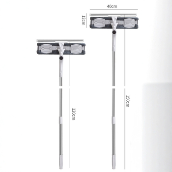 Σκουπίστε γυάλινα αντικείμενα οικιακής χρήσης Τηλεσκοπική ράβδος διπλής όψης Σκουπίστε γυαλί Καθαρισμός υαλοκαθαριστήρα ψηλού παραθύρου Ειδικό εργαλείο καθαρισμού