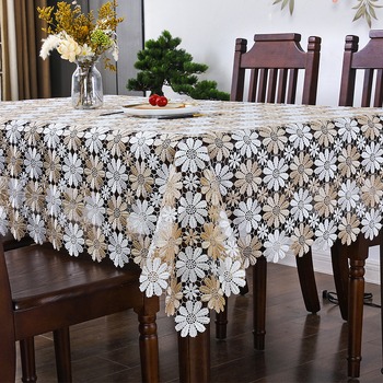 Ευρωπαϊκό στυλ απλό τραπεζομάντιλο πηγής εργοστασίου οικιακής χρήσης αντιολισθητικό τραπέζι τραπεζαρίας τραπεζάκι σαλονιού κοίλο κάλυμμα πανί μακρύ υψηλής ποιότητας τραπεζομάντιλο
