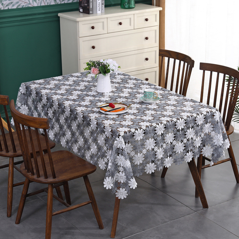 Európai stílusú egyszerű terítő, gyári háztartási csúszásmentes étkezőasztal, dohányzóasztal, üreges huzatú szövet, hosszú, kiváló minőségű terítő