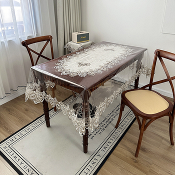 Amazon Αδιάβροχο τραπεζομάντιλο PVC χωρίς πλύσιμο Διαφανές τραπεζομάντιλο Ανθεκτικό στο λάδι Ορθογώνιο μαλακό γυάλινο τραπεζομάντιλο τραπεζιού σαλονιού