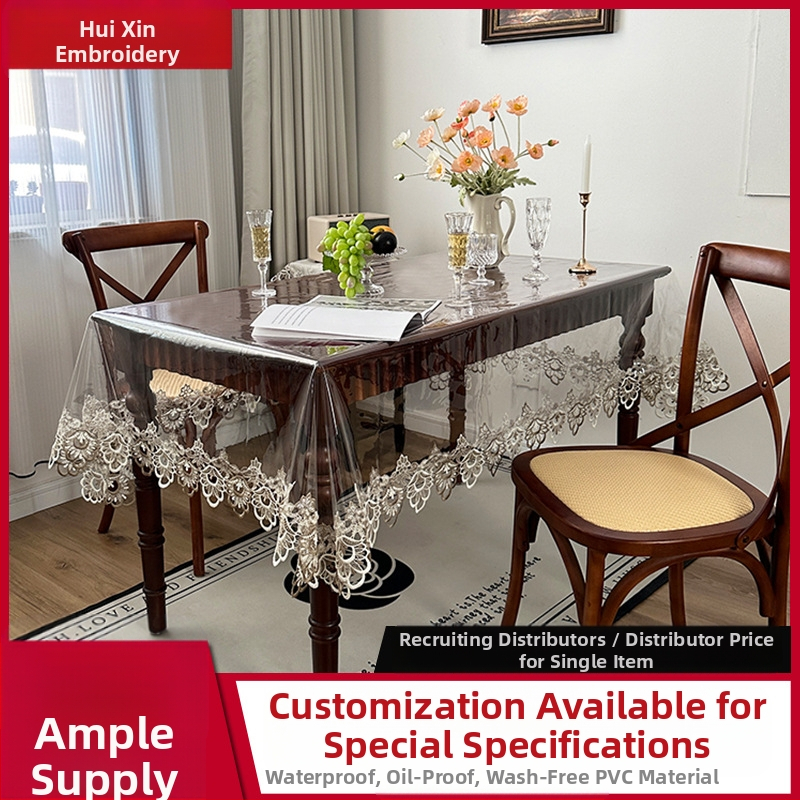 Amazon PVC vízálló terítő, mosás nélküli átlátszó asztalszőnyeg, olajálló téglalap alakú, puha üveg étkezőasztal, dohányzóasztal-szőnyeg terítő