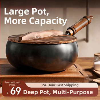 Autentiška tradicinė Zhangqiu rankų darbo didelė keptuvė su nepridegančia danga, rankų darbo keptuvė, pieno puodas, virimo puodas