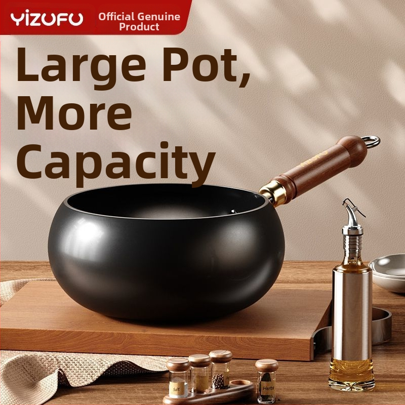 Autentiška tradicinė Zhangqiu rankų darbo didelė keptuvė su nepridegančia danga, rankų darbo keptuvė, pieno puodas, virimo puodas