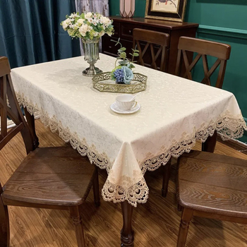 Τραπεζομάντιλο pvc αδιάβροχο και ανθεκτικό στο λάδι, χωρίς πλύσιμο, οικιακό, ευρωπαϊκό στιλ, τραπεζομάντιλο σαλονιού με δαντέλα, διασυνοριακό, ζεστό-πωλούμενο τραπεζομάντιλο