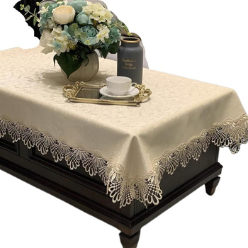 Τραπεζομάντιλο pvc αδιάβροχο και ανθεκτικό στο λάδι, χωρίς πλύσιμο, οικιακό, ευρωπαϊκό στιλ, τραπεζομάντιλο σαλονιού με δαντέλα, διασυνοριακό, ζεστό-πωλούμενο τραπεζομάντιλο