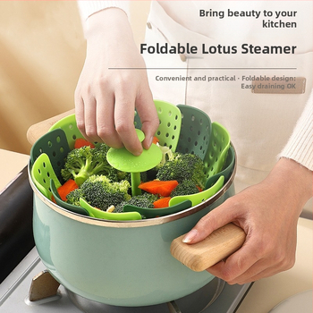 Daudzfunkcionāls saliekams Lotus tvaikoņa tvaikonis teleskopisks plastmasas augļu bļodas saliekams grozs augļu groza filtrs ūdens notekas bļoda