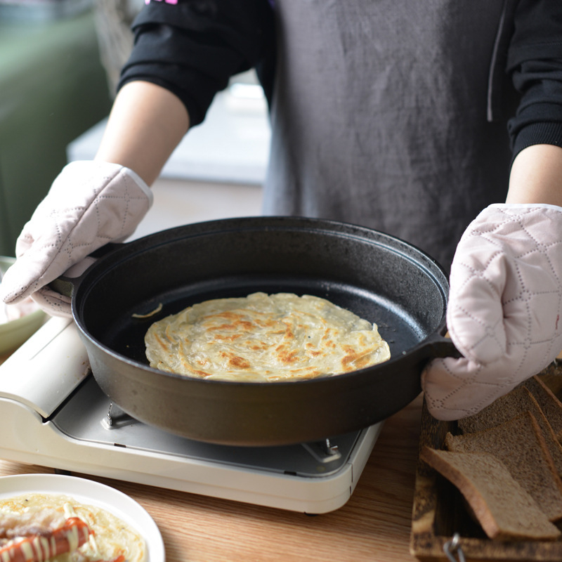 Ketaus keptuvė, sustorinta ketaus keptuvė, geležinė keptuvė, speciali dujinė viryklė indukcinei viryklei, tinkanti senamadiškoms buitinėms nepridegančioms keptuvėms