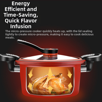 Κορεάτικη κατσαρόλα μικροπίεσης κενού, αντικολλητική, αντιεκρηκτική, οικιακή πολυλειτουργική κατσαρόλα για στιφάδο και σούπα, διπλή κατσαρόλα με πίεση για μαγείρεμα σε αυτί