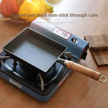 ✅ Τηγάνι Tamagoyaki από χυτοσίδηρο σε ιαπωνικό στιλ, ρολό αυγού, τετράγωνο τηγάνι ομελέτας, χωρίς επικάλυψη, παχύρρευστο αντικολλητικό τηγάνι, απλό επίπεδο πάτο