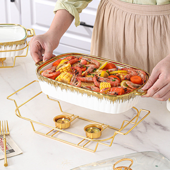 Pnompenio keraminis sriubos puodas su dviguba ausimi ir geležiniu rėmu, lengvas, prabangus keptos žuvies puodas, restoranas, viešbutis, šildymas, stačiakampis sausas puodas