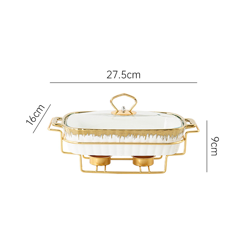 Pnompenio keraminis sriubos puodas su dviguba ausimi ir geležiniu rėmu, lengvas, prabangus keptos žuvies puodas, restoranas, viešbutis, šildymas, stačiakampis sausas puodas