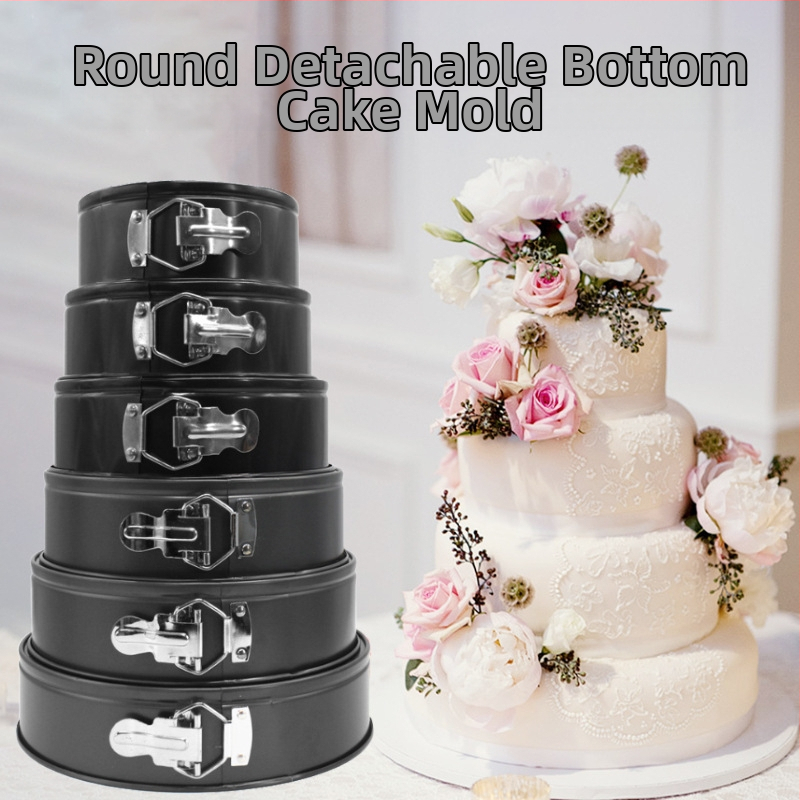 Tapadásmentes kerek csat élő aljú forma zár csat tortaforma mousse méhsejt robbanás szénacél sütőlap sütőeszköz