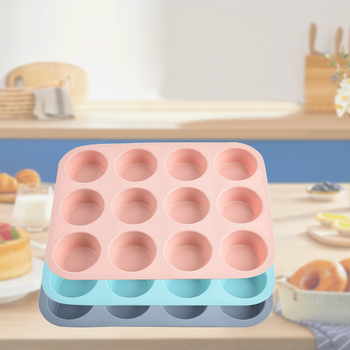 Φόρμα σιλικόνης 165 γρ. για 12 cupcakes, κατάλληλη για τρόφιμα, ανθεκτική σε υψηλές θερμοκρασίες, εύκολο καθάρισμα, εργαλείο ψησίματος, οικιακή φόρμα ταψιού ψησίματος