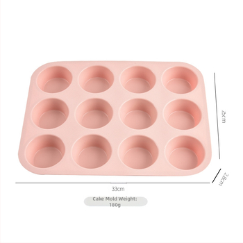 Φόρμα σιλικόνης 165 γρ. για 12 cupcakes, κατάλληλη για τρόφιμα, ανθεκτική σε υψηλές θερμοκρασίες, εύκολο καθάρισμα, εργαλείο ψησίματος, οικιακή φόρμα ταψιού ψησίματος