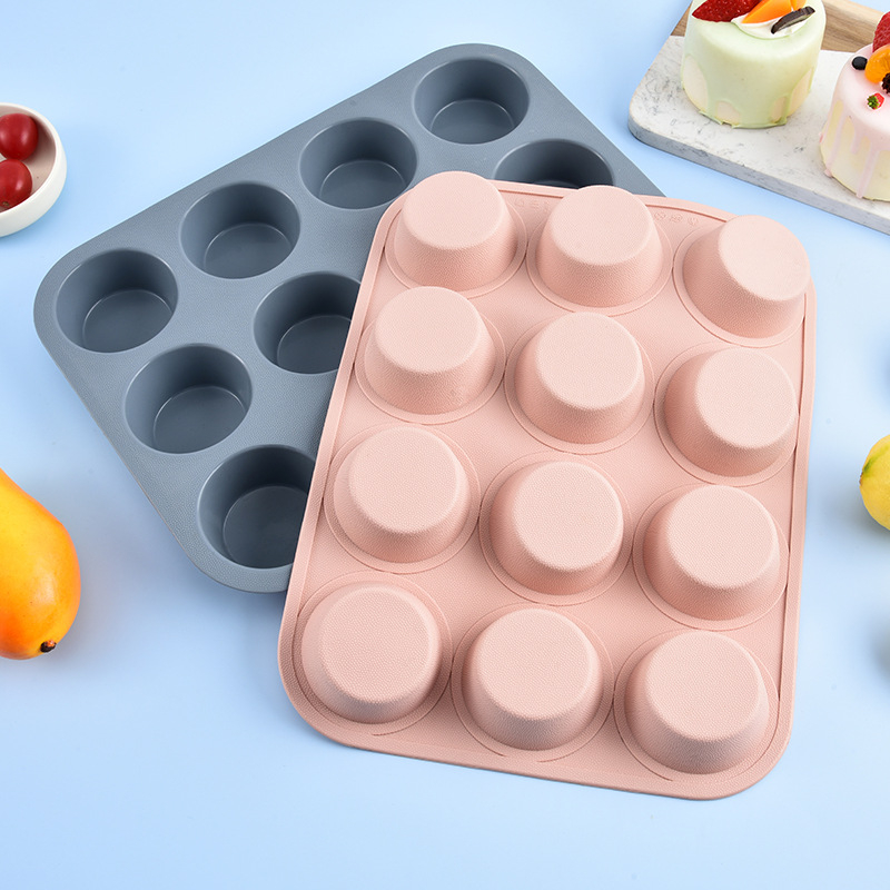 165 g-os szilikon 12 db-os cupcake forma, élelmiszeripari minőségű, magas hőmérsékletnek ellenálló, könnyen tisztítható, sütőeszköz, háztartási sütőtálca forma