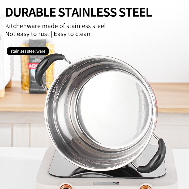 12 dalių nerūdijančio plieno rinkinys „CrossBorder“, puodas, keptuvė, sriubos puodas, pieno puodas, virimo puodų rinkinys, puodų rinkinys, puodų rinkinys