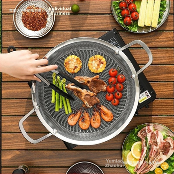 Gaasipliit, roostevabast terasest grillplaat, avatud leegiga grillplaat, 316L mittenakkuva kattega pann, 316L küpsetusplaat, kasutajale tasuta saatmine