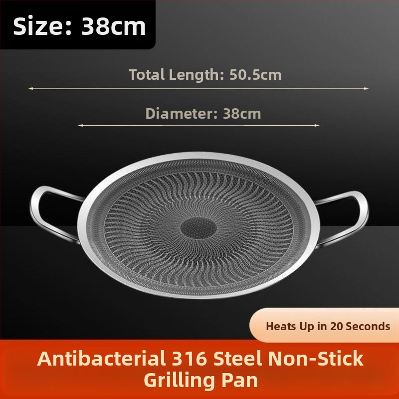 Gaasipliit, roostevabast terasest grillplaat, avatud leegiga grillplaat, 316L mittenakkuva kattega pann, 316L küpsetusplaat, kasutajale tasuta saatmine