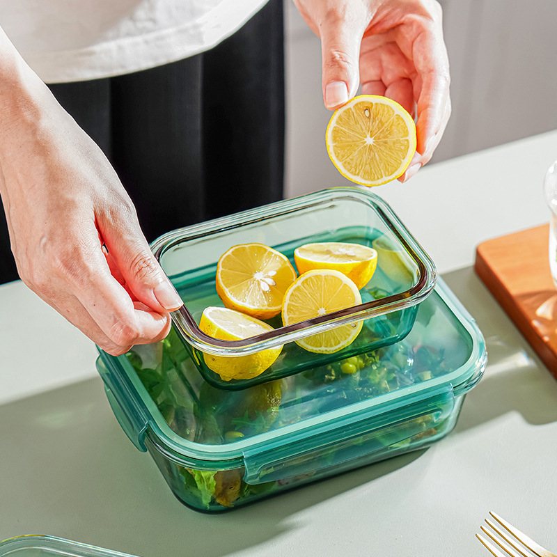 Kutija za ručak za uredske radnike, odvojena staklena kutija za ručak, grijana kutija za ručak za mikrovalnu pećnicu, zdjela za juhu, prozirna posuda za voće i hrskavije voće