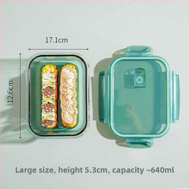 Kutija za ručak za uredske radnike, odvojena staklena kutija za ručak, grijana kutija za ručak za mikrovalnu pećnicu, zdjela za juhu, prozirna posuda za voće i hrskavije voće