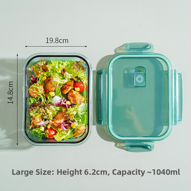Kutija za ručak za uredske radnike, odvojena staklena kutija za ručak, grijana kutija za ručak za mikrovalnu pećnicu, zdjela za juhu, prozirna posuda za voće i hrskavije voće
