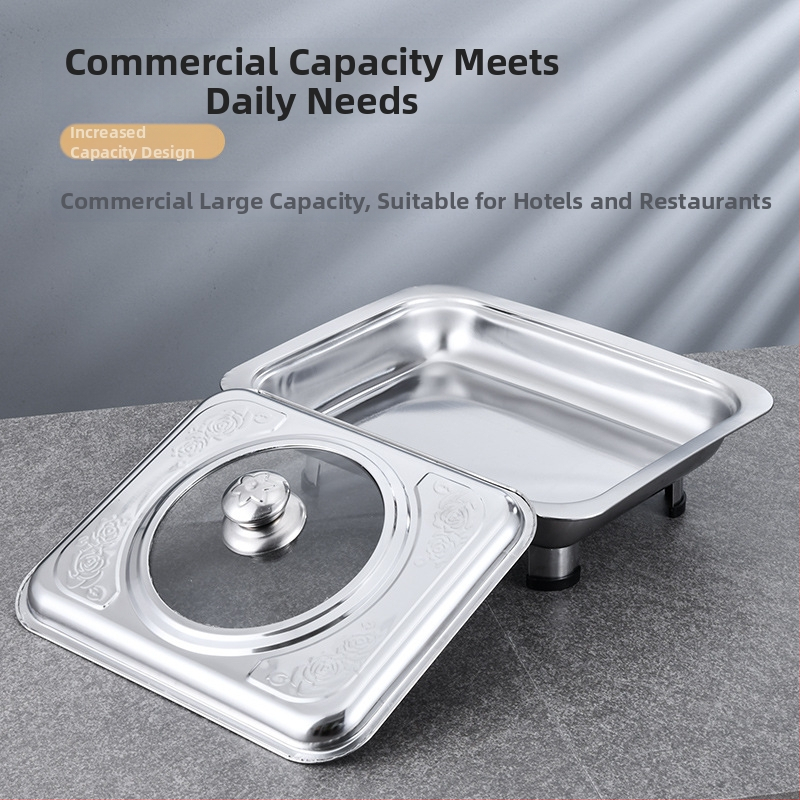 Неръждаема стомана с четири крака, печка тип бюфет, квадратна печка за скара на риба, визуално стъкло, фабрично директно подвижни комбинирани крачета