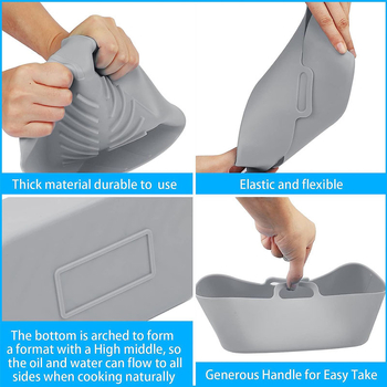 Oro gruzdintuvės kvadratinė silikoninė kepimo skarda virtuvės orkaitės kepimo įdėklas dvigubas specialus gruzdintuvės silikoninės kepimo skardos priedai