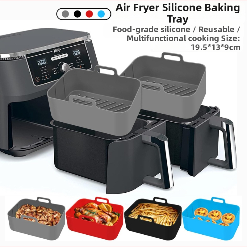 Oro gruzdintuvės kvadratinė silikoninė kepimo skarda virtuvės orkaitės kepimo įdėklas dvigubas specialus gruzdintuvės silikoninės kepimo skardos priedai