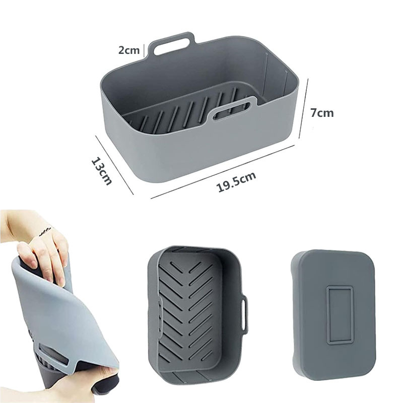 Oro gruzdintuvės kvadratinė silikoninė kepimo skarda virtuvės orkaitės kepimo įdėklas dvigubas specialus gruzdintuvės silikoninės kepimo skardos priedai