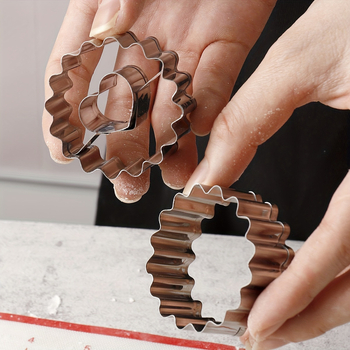 Καλούπι για μπισκότα από ανοξείδωτο ατσάλι σε σχήμα καρδιάς, στρογγυλό, για φοντάν με μαρμελάδα, για την ημέρα του Αγίου Βαλεντίνου