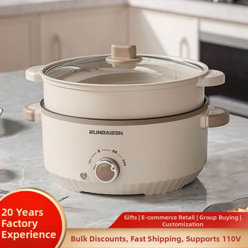 Електрическа тенджера за готвене с голям капацитет, електрическа гореща тенджера, многофункционална тенджера за готвене, вградена тенджера, общежитие, незалепващ електрически уок, електрически параход