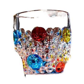 Nauja spalvota taškuota taurė, aukštos kokybės viskio taurė, užsienio vyno taurė, aukštos kokybės alaus taurė, vandens taurė, devynios