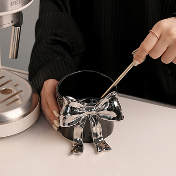 Behanmei Bow keraamiline tass loominguline sissepääs luksuslik nišikohviku kontoritarbed sissekolimise sünnipäeva kingitus