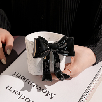 Behanmei Bow keraamiline tass loominguline sissepääs luksuslik nišikohviku kontoritarbed sissekolimise sünnipäeva kingitus
