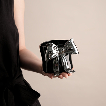 Behanmei Bow keraamiline tass loominguline sissepääs luksuslik nišikohviku kontoritarbed sissekolimise sünnipäeva kingitus